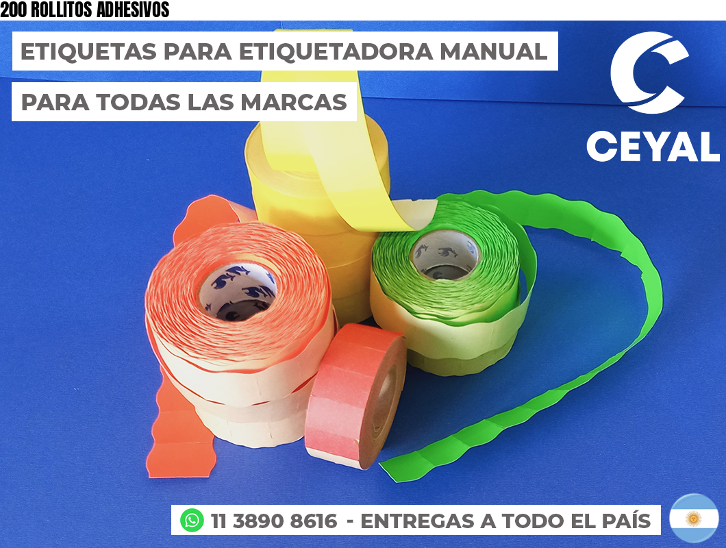 200 ROLLITOS ADHESIVOS