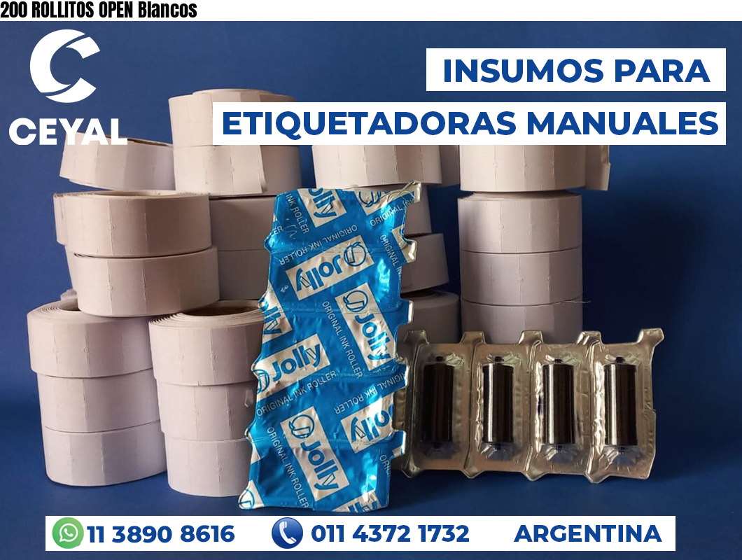 200 ROLLITOS OPEN Blancos