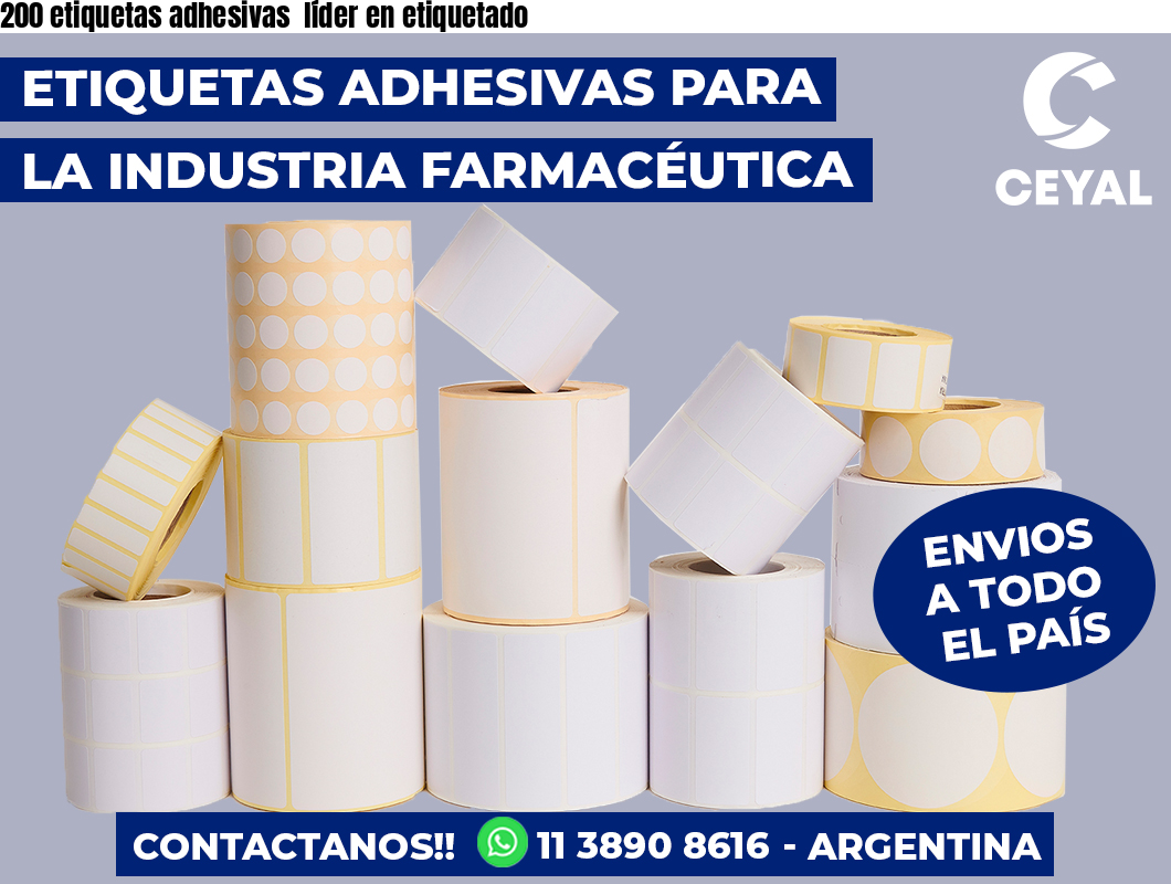 200 etiquetas adhesivas líder en etiquetado