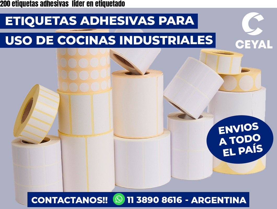 200 etiquetas adhesivas líder en etiquetado