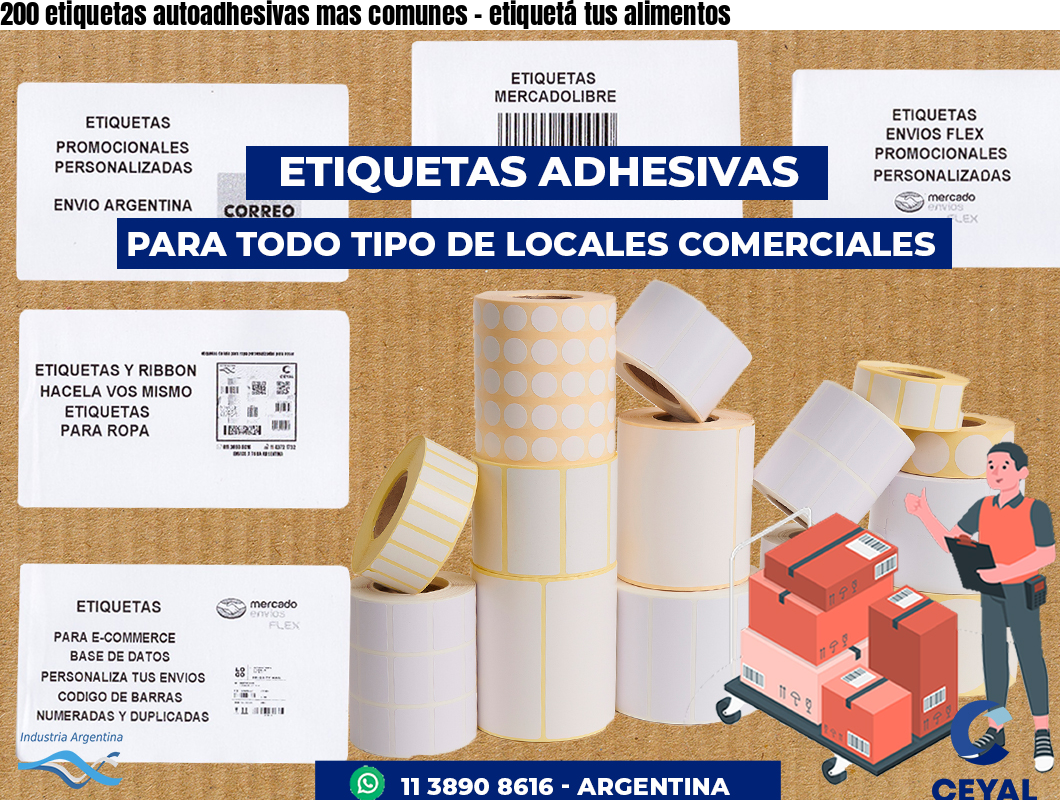 200 etiquetas autoadhesivas mas comunes - etiquetá tus alimentos