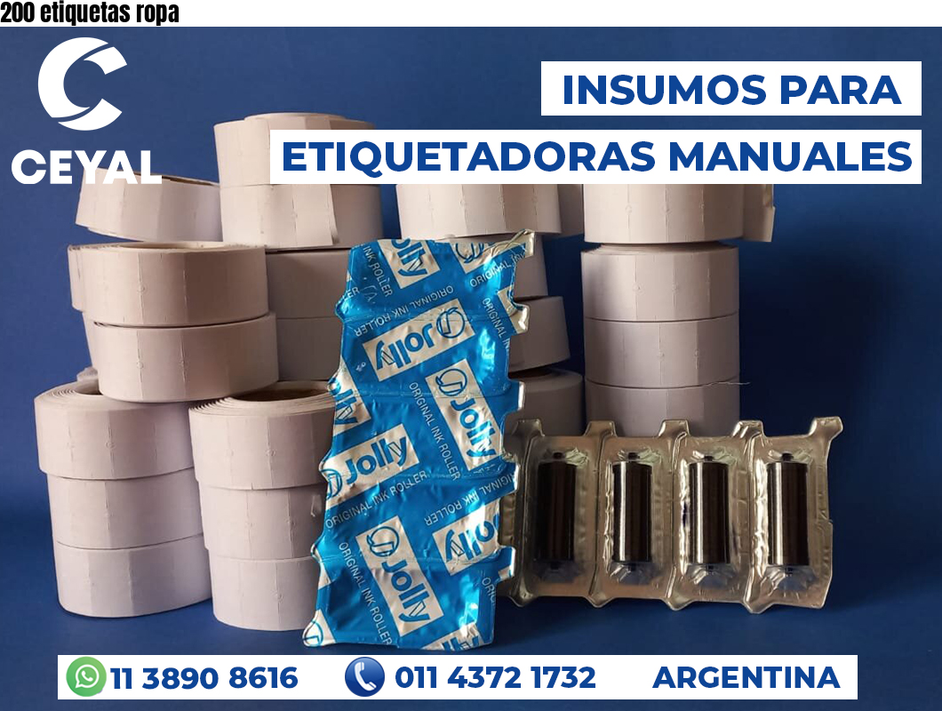 200 etiquetas ropa