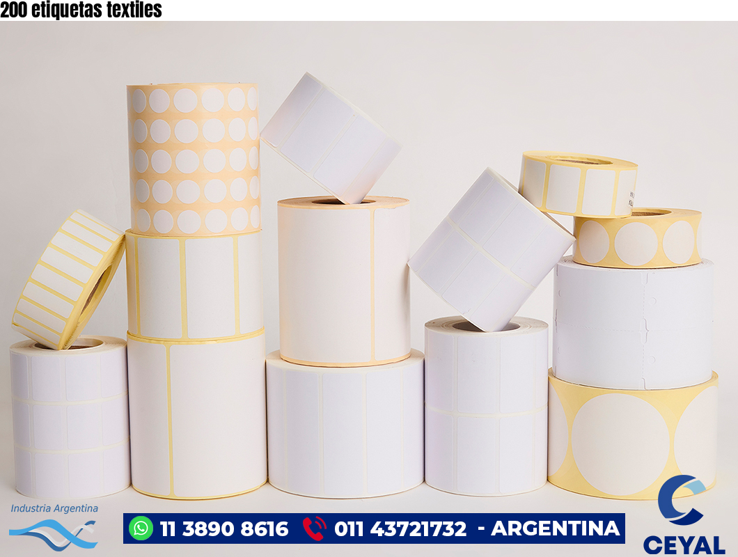 200 etiquetas textiles