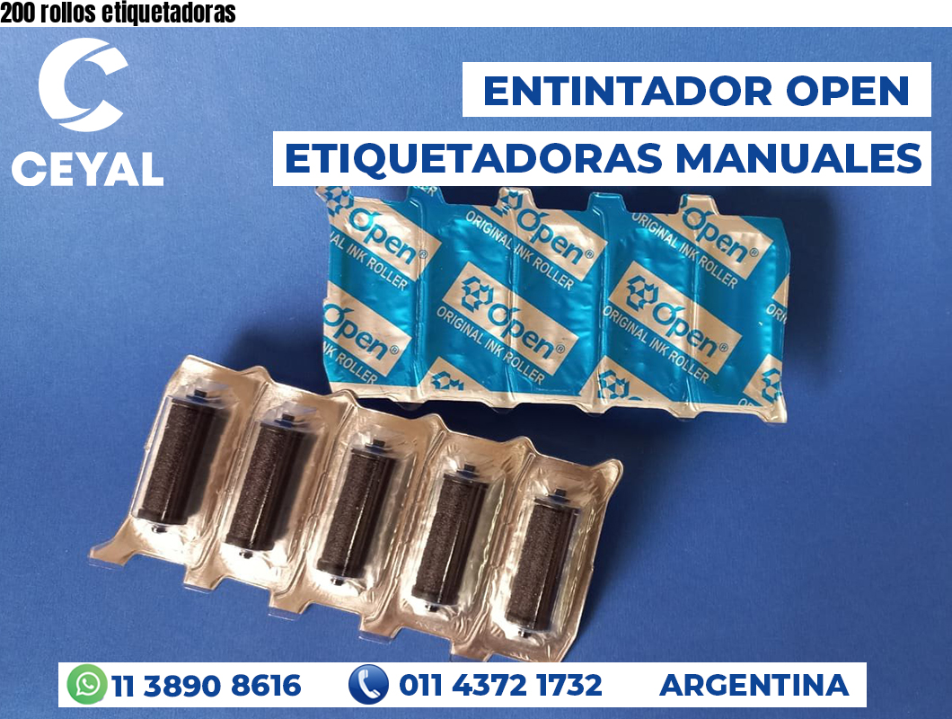 200 rollos etiquetadoras