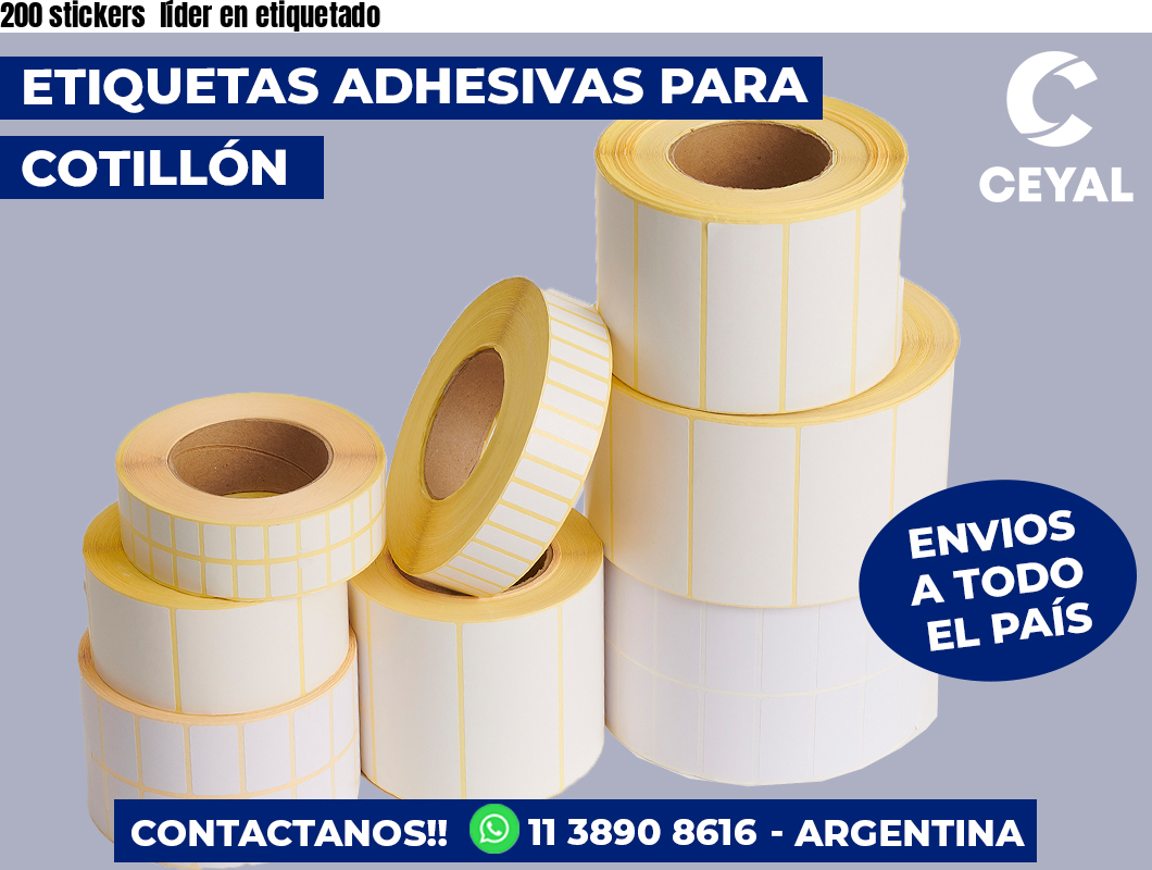 200 stickers líder en etiquetado