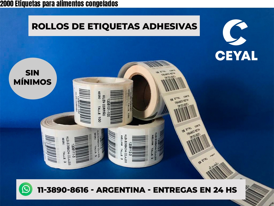 2000 Etiquetas para alimentos congelados