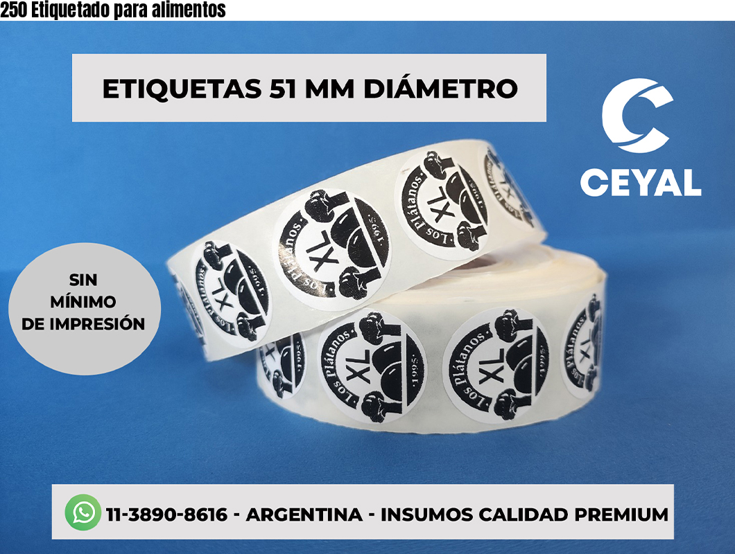 250 Etiquetado para alimentos