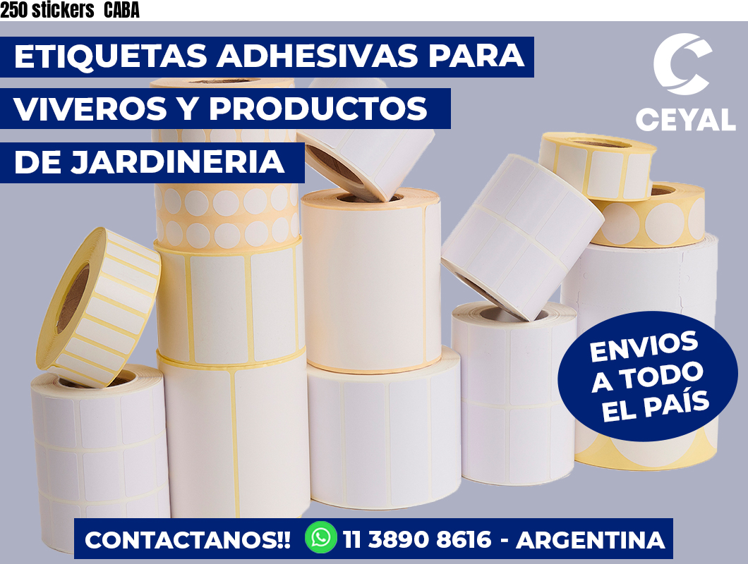 250 stickers  CABA