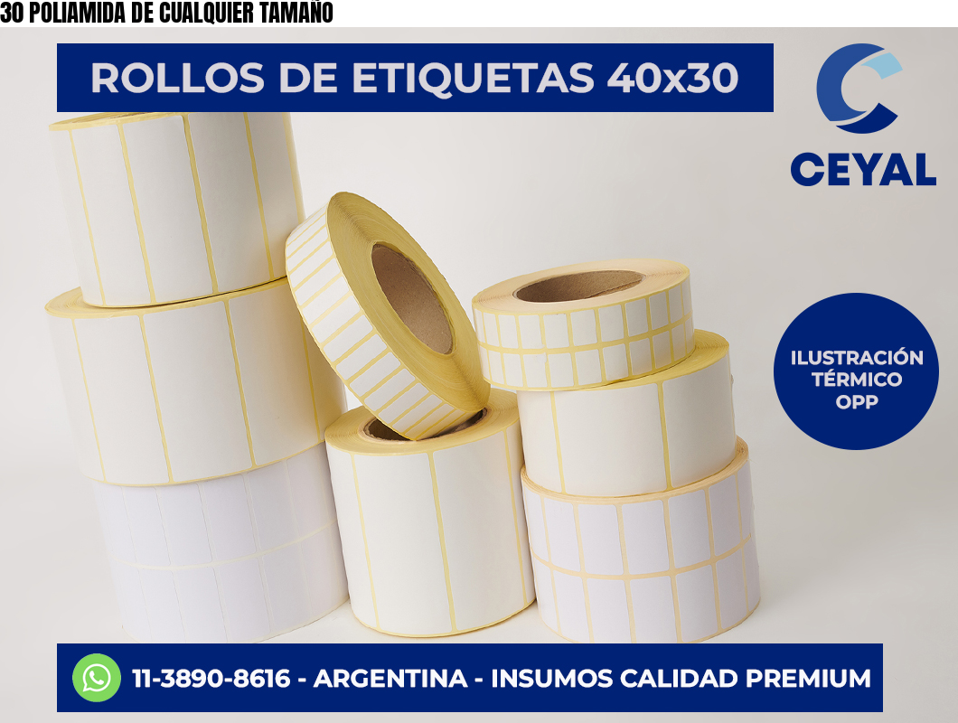30 POLIAMIDA DE CUALQUIER TAMAÑO
