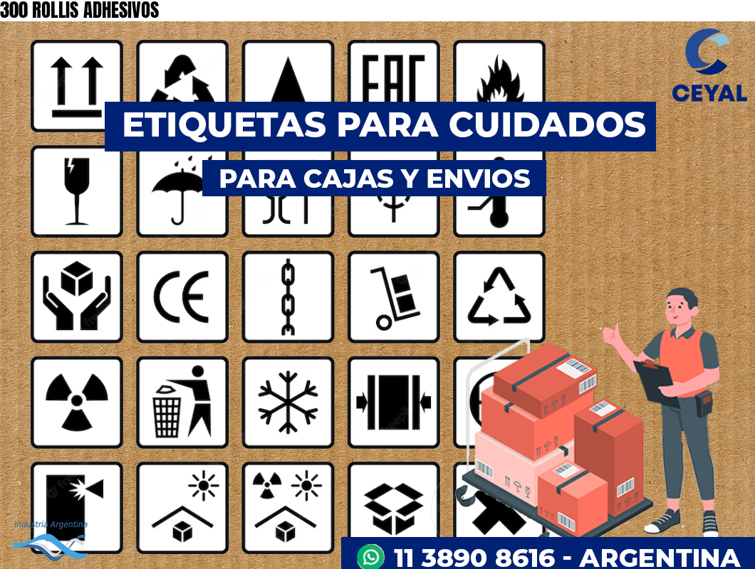 300 ROLLIS ADHESIVOS