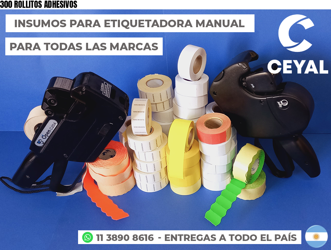 300 ROLLITOS ADHESIVOS