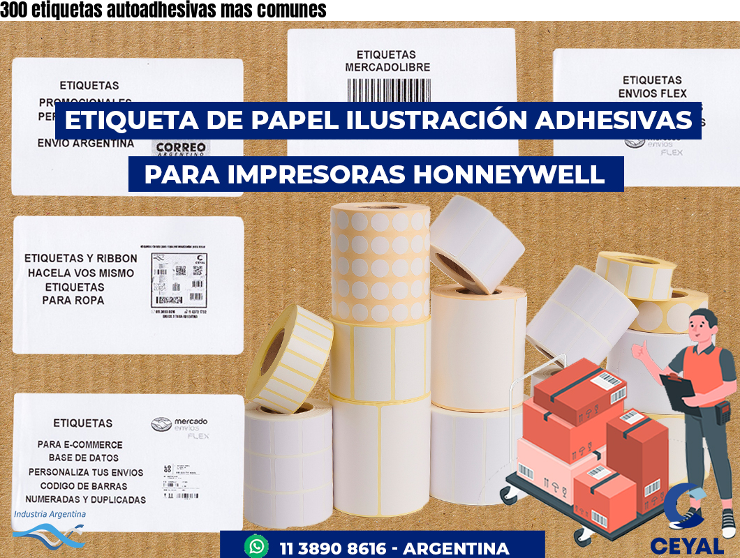 300 etiquetas autoadhesivas mas comunes