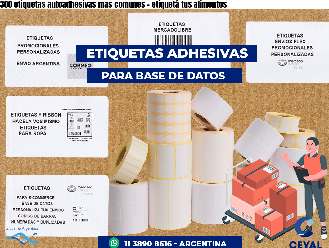 300 etiquetas autoadhesivas mas comunes - etiquetá tus alimentos