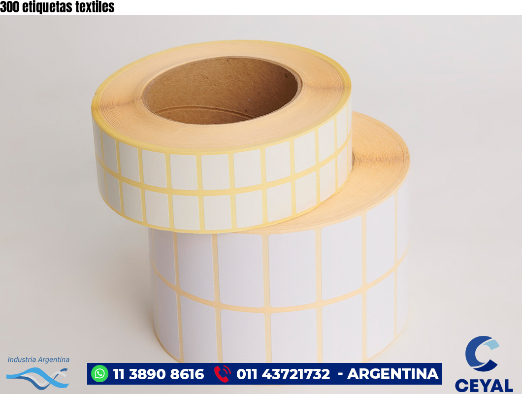300 etiquetas textiles