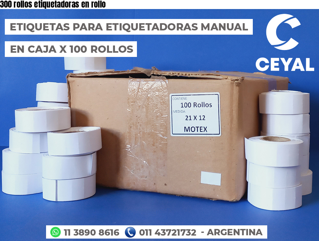 300 rollos etiquetadoras en rollo