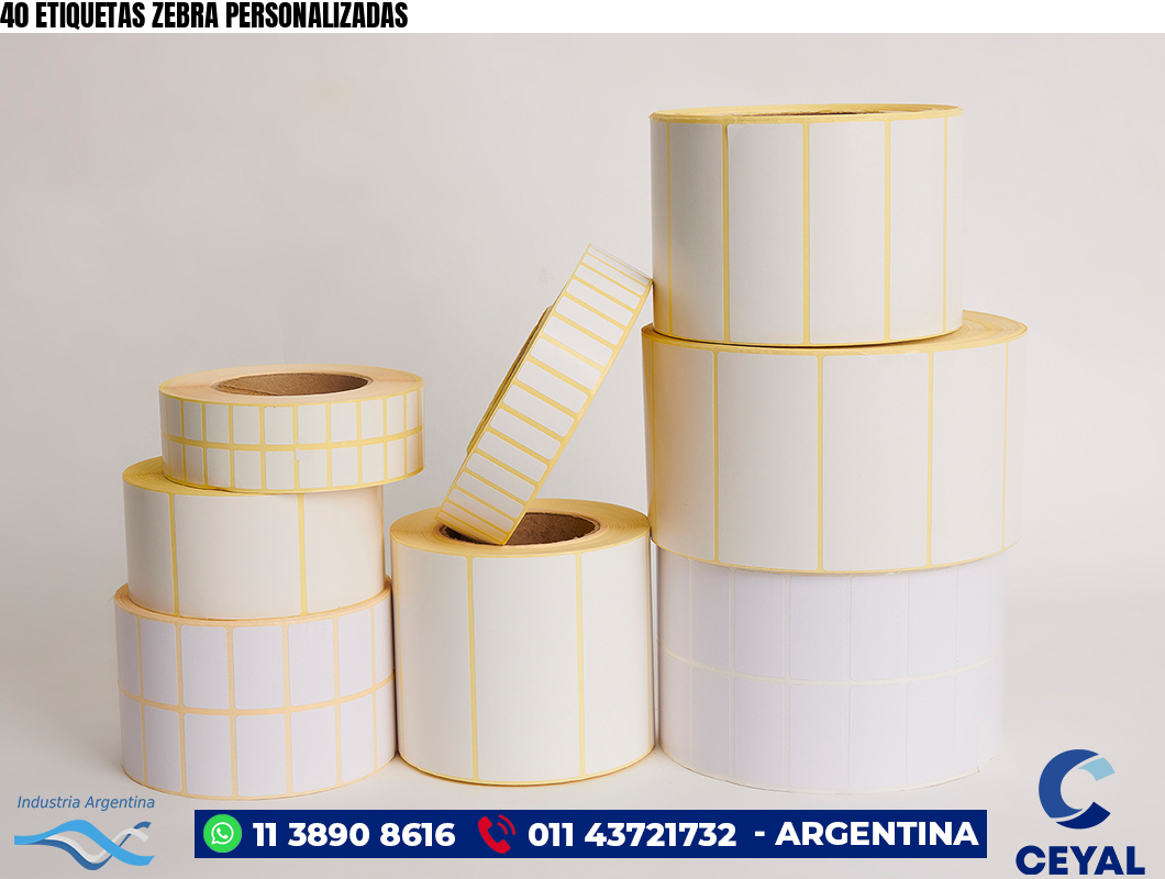 40 ETIQUETAS ZEBRA PERSONALIZADAS