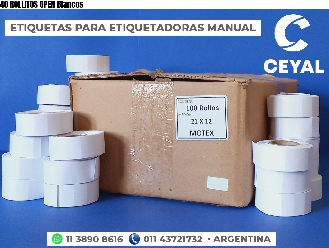 40 ROLLITOS OPEN Blancos