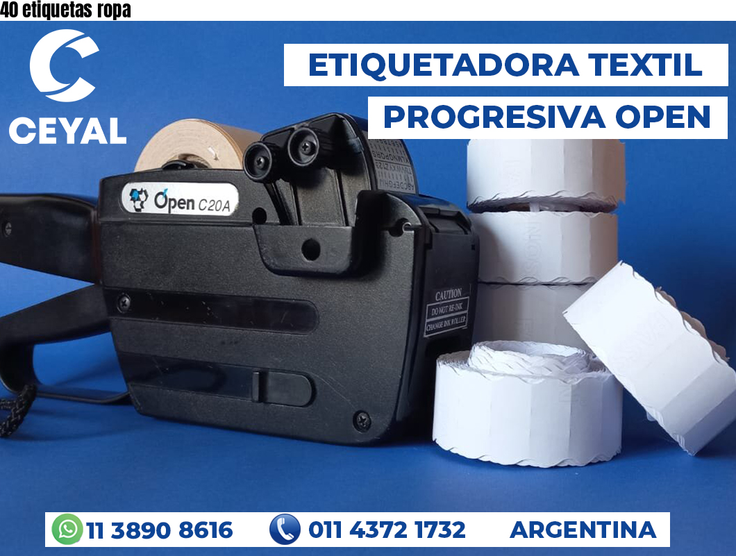 40 etiquetas ropa