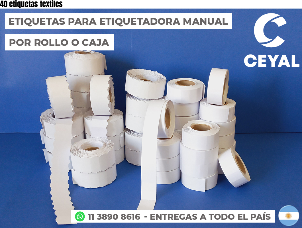 40 etiquetas textiles