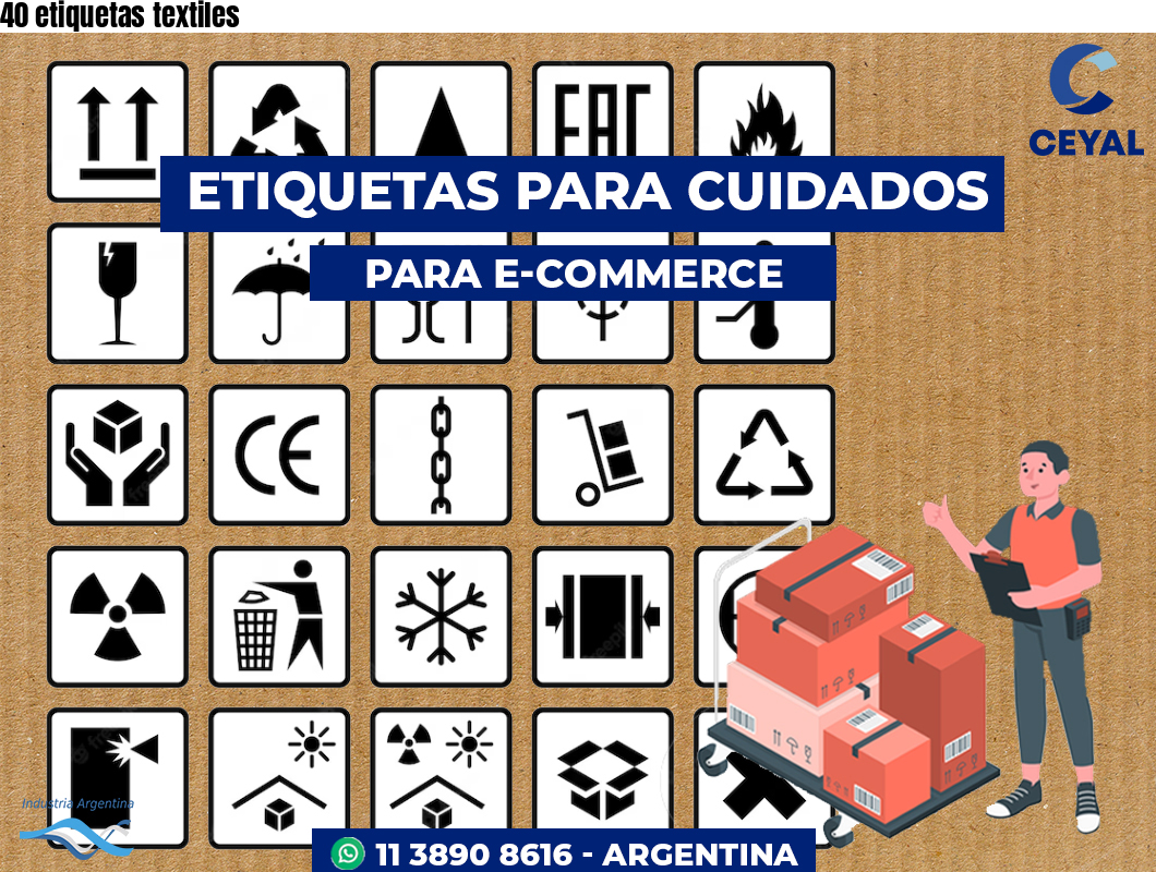 40 etiquetas textiles