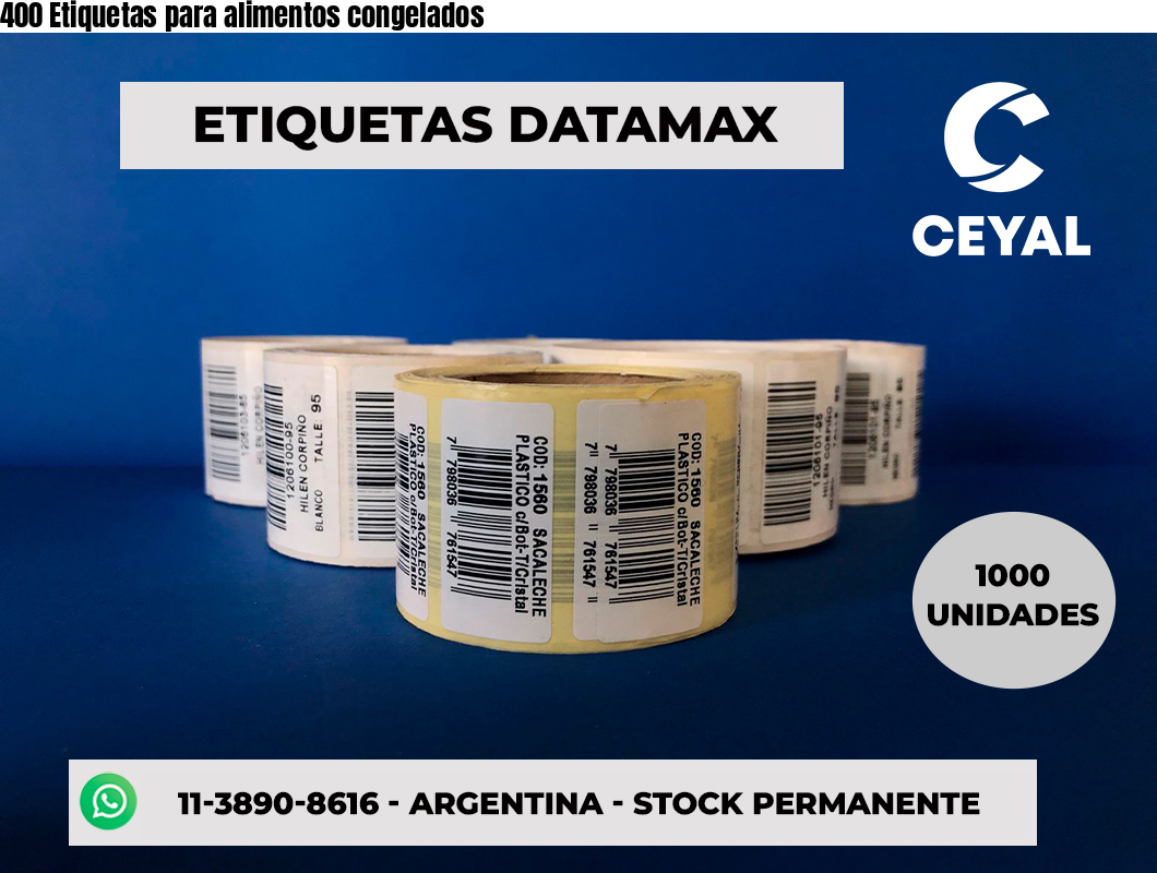 400 Etiquetas para alimentos congelados