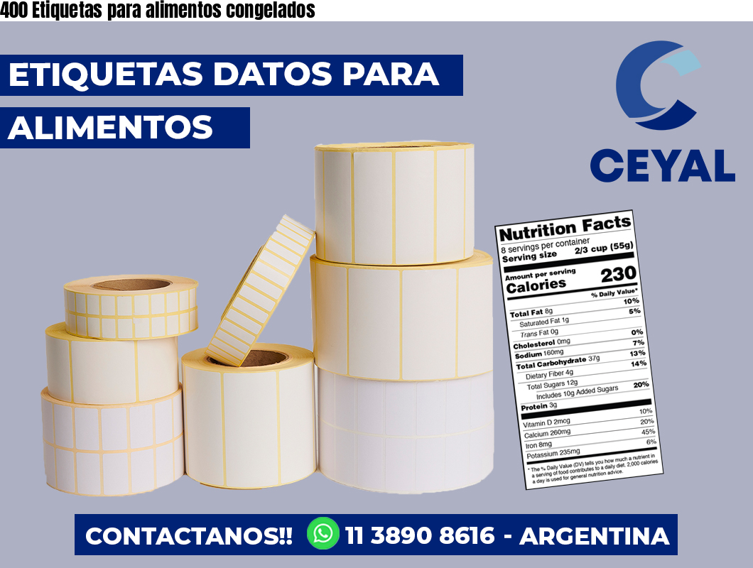 400 Etiquetas para alimentos congelados