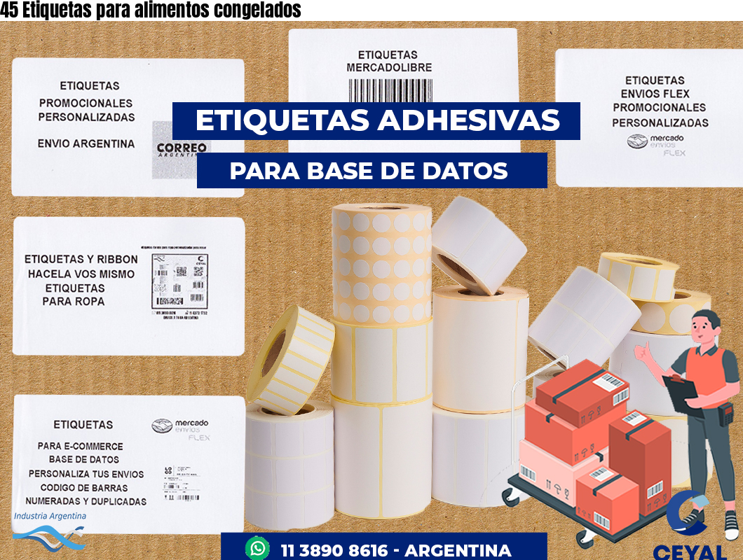 45 Etiquetas para alimentos congelados