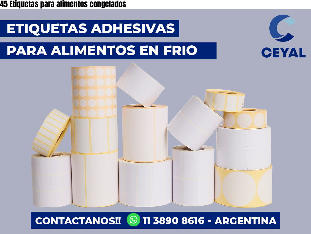 45 Etiquetas para alimentos congelados