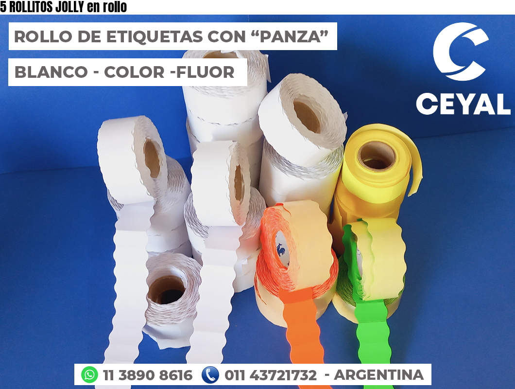 5 ROLLITOS JOLLY en rollo