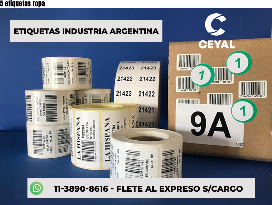 5 etiquetas ropa
