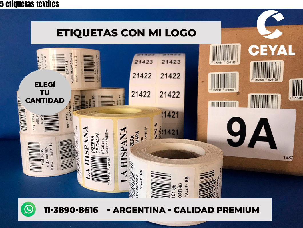 5 etiquetas textiles