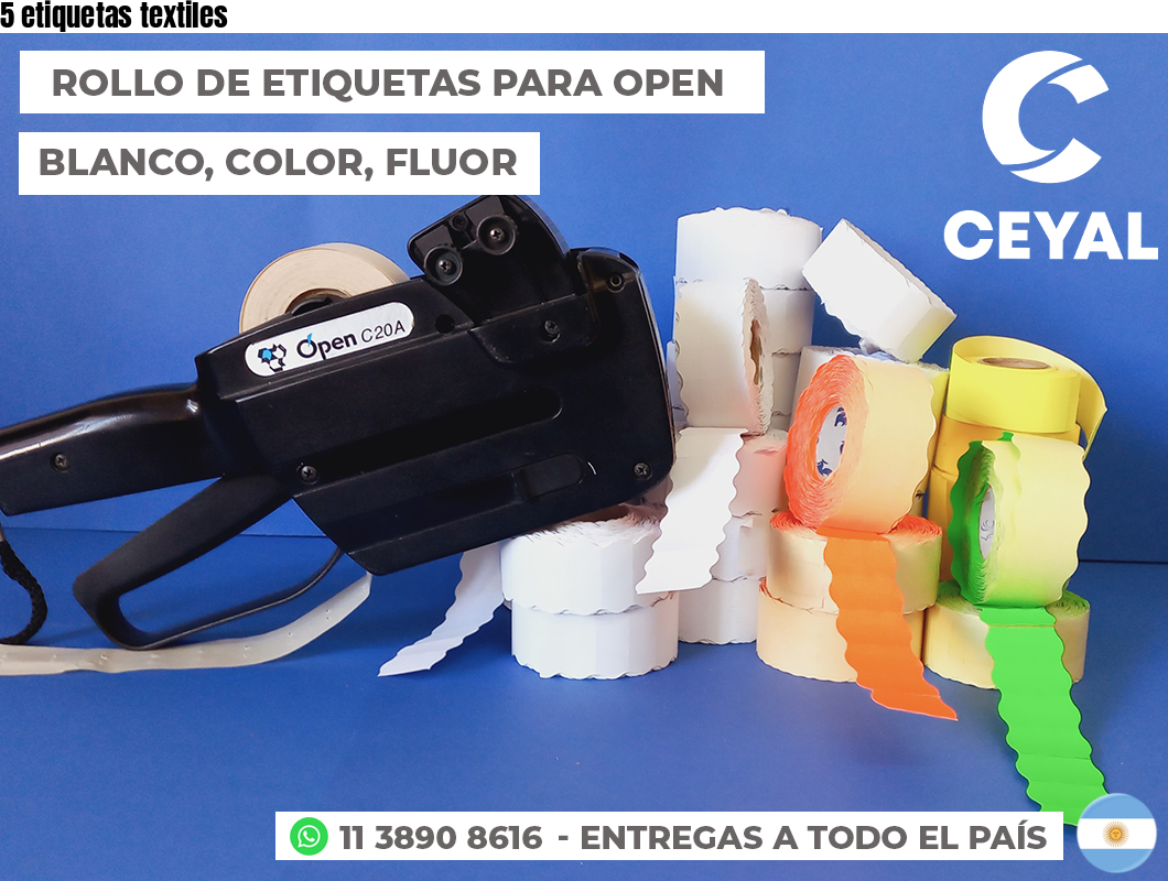 5 etiquetas textiles
