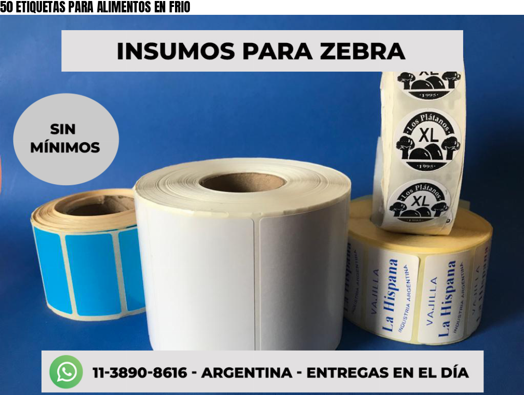 50 ETIQUETAS PARA ALIMENTOS EN FRIO