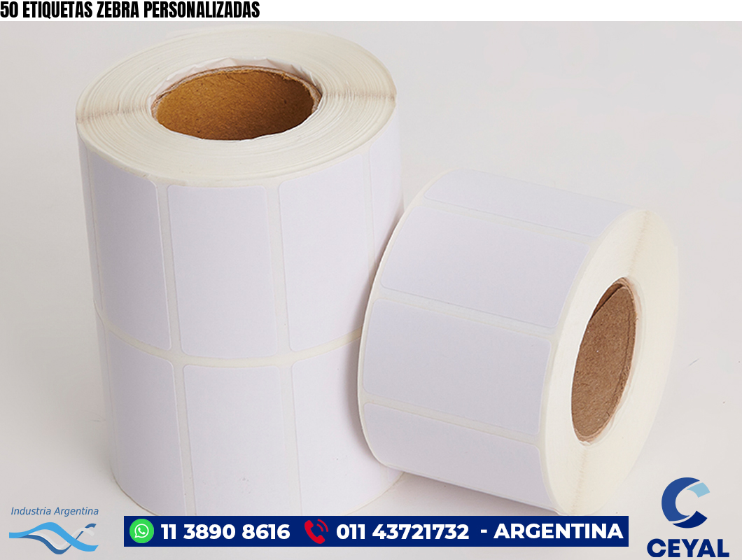 50 ETIQUETAS ZEBRA PERSONALIZADAS