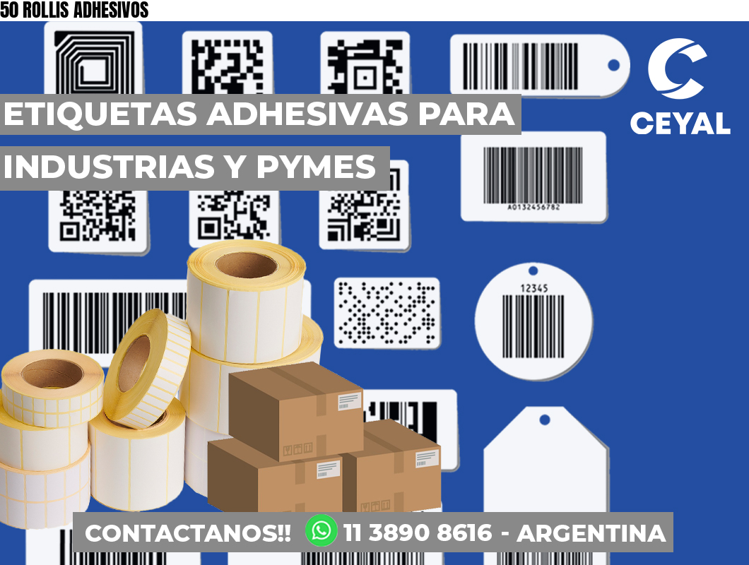 50 ROLLIS ADHESIVOS