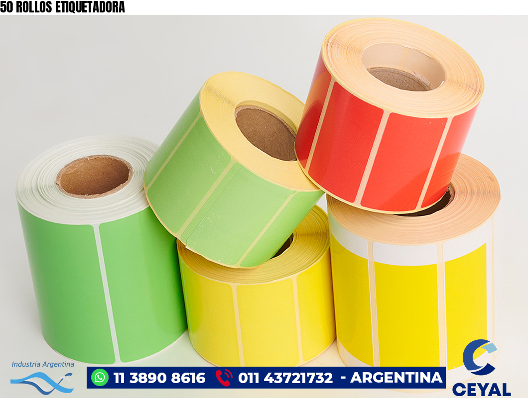 50 ROLLOS ETIQUETADORA