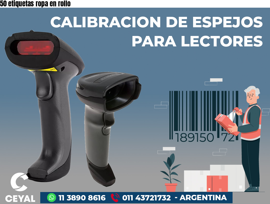 50 etiquetas ropa en rollo
