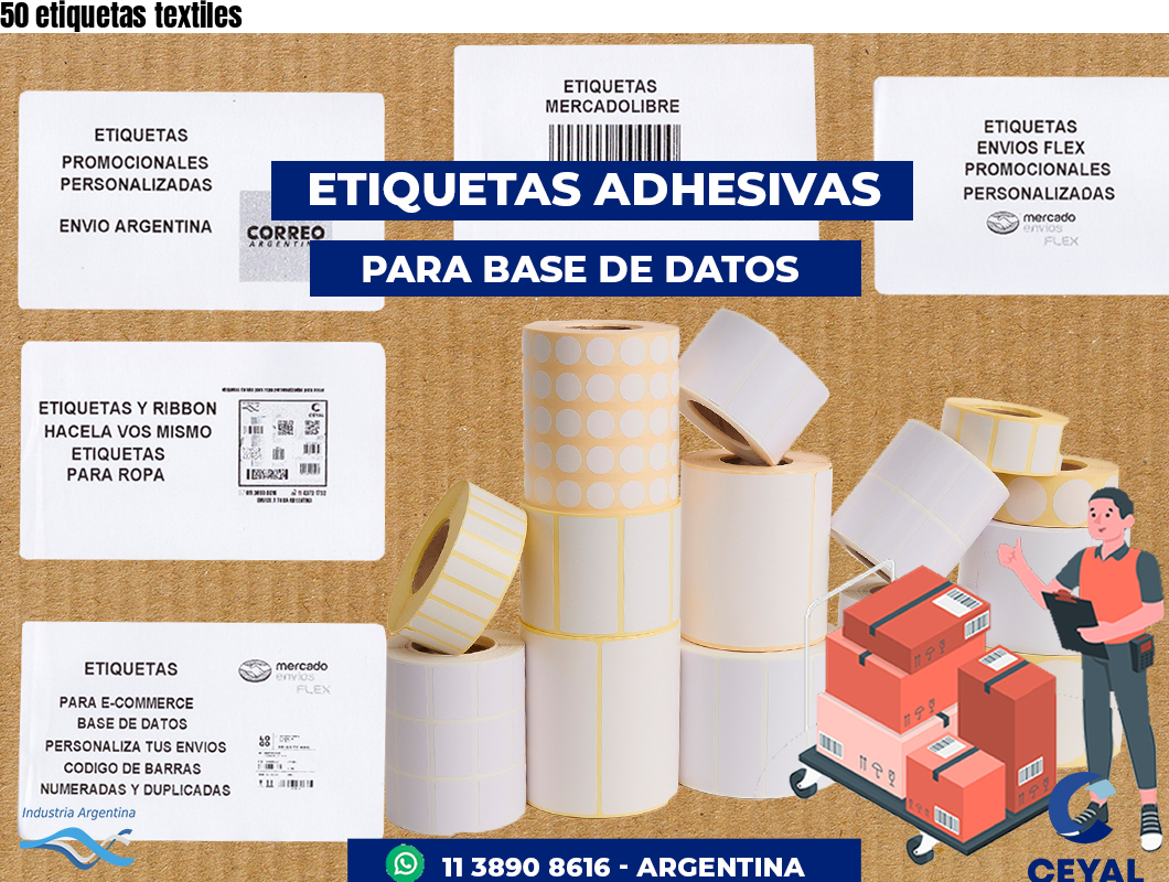 50 etiquetas textiles