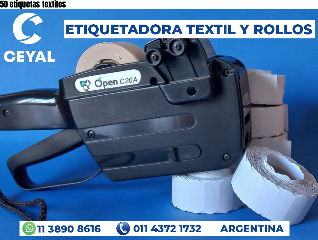 50 etiquetas textiles