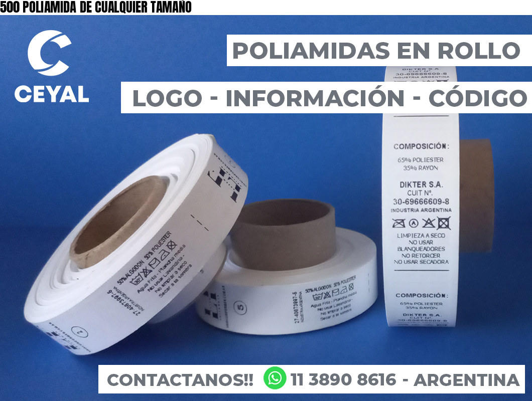 500 POLIAMIDA DE CUALQUIER TAMAÑO