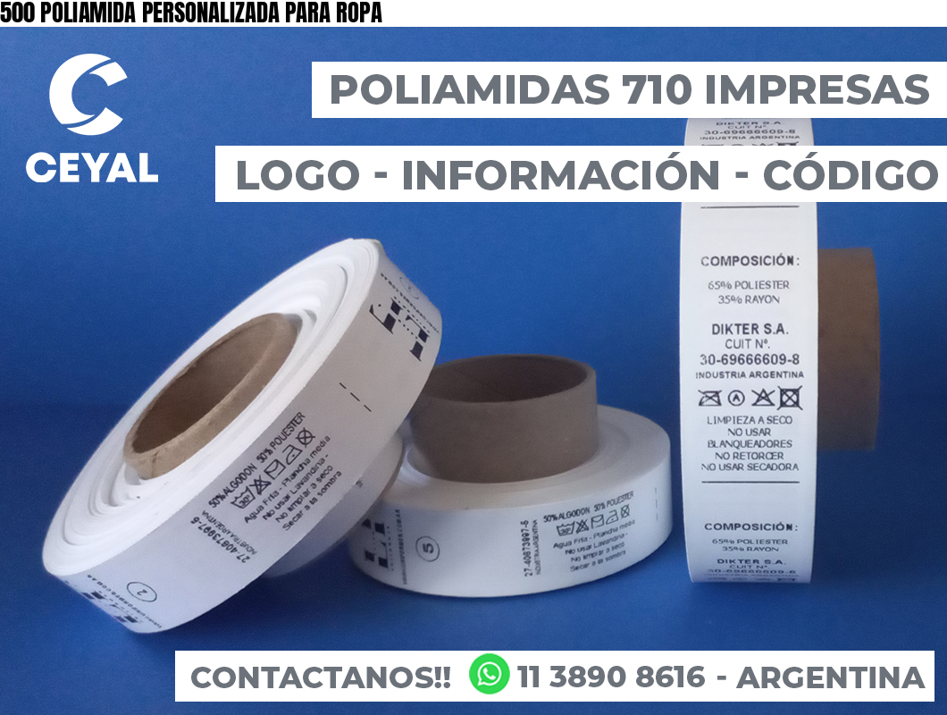 500 POLIAMIDA PERSONALIZADA PARA ROPA