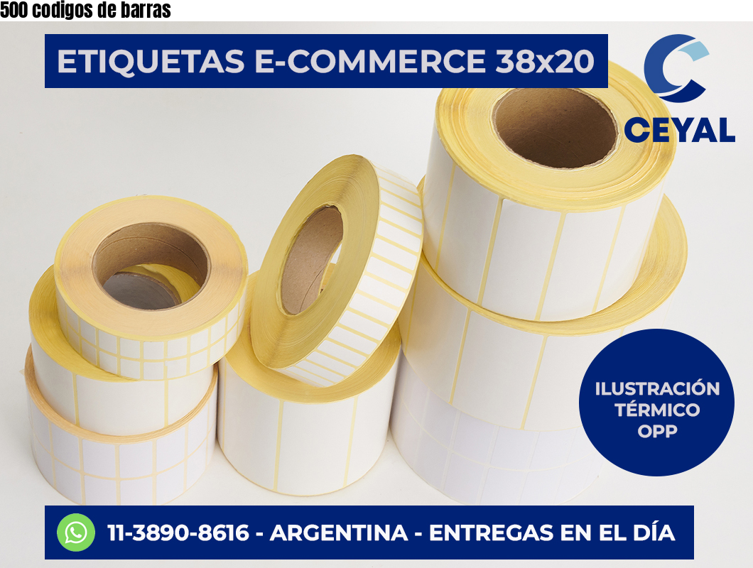 500 codigos de barras