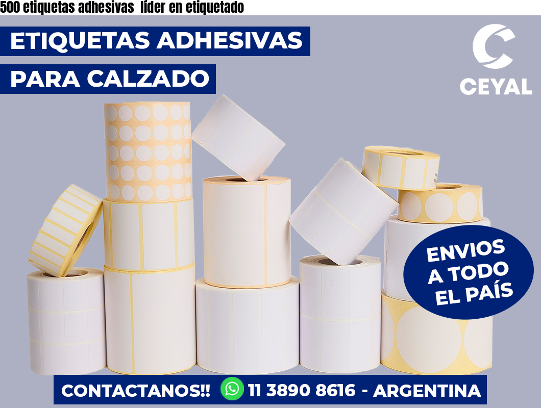 500 etiquetas adhesivas líder en etiquetado