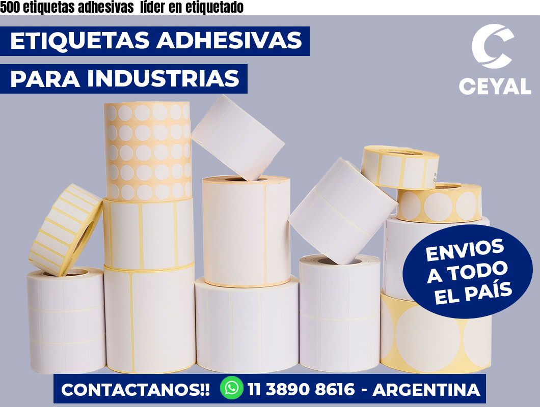 500 etiquetas adhesivas líder en etiquetado