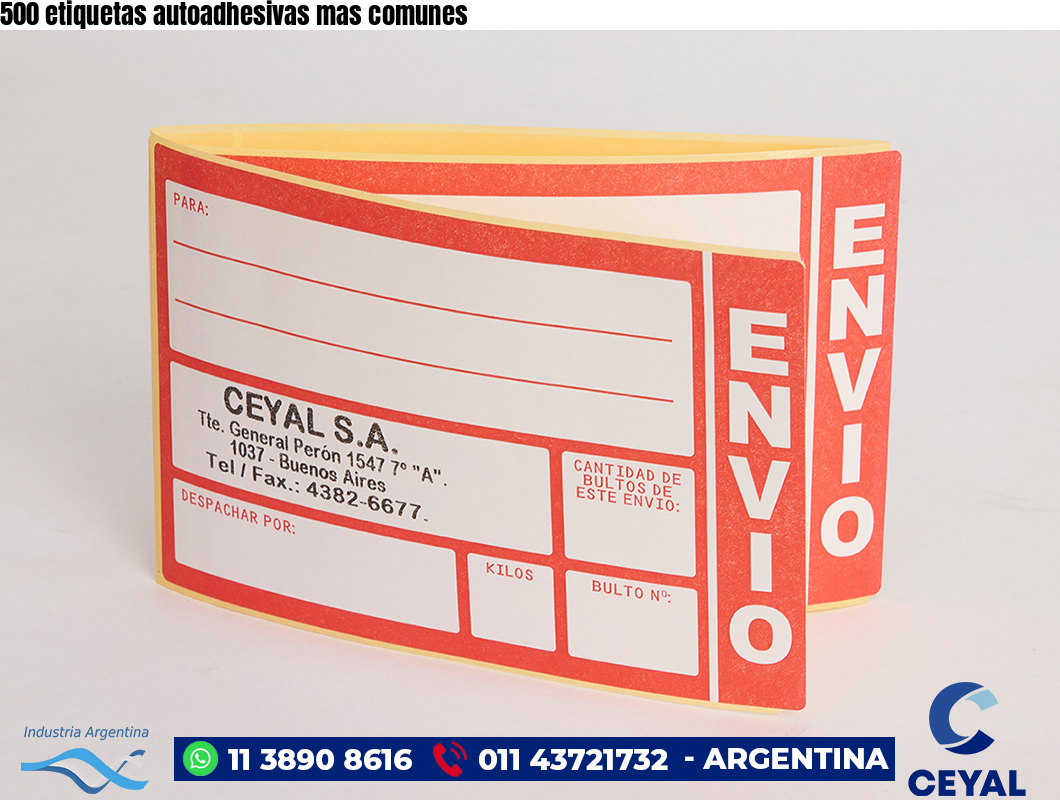 500 etiquetas autoadhesivas mas comunes