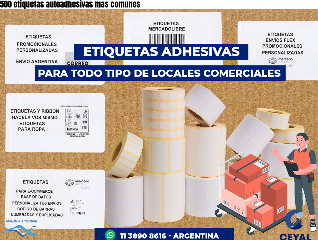 500 etiquetas autoadhesivas mas comunes