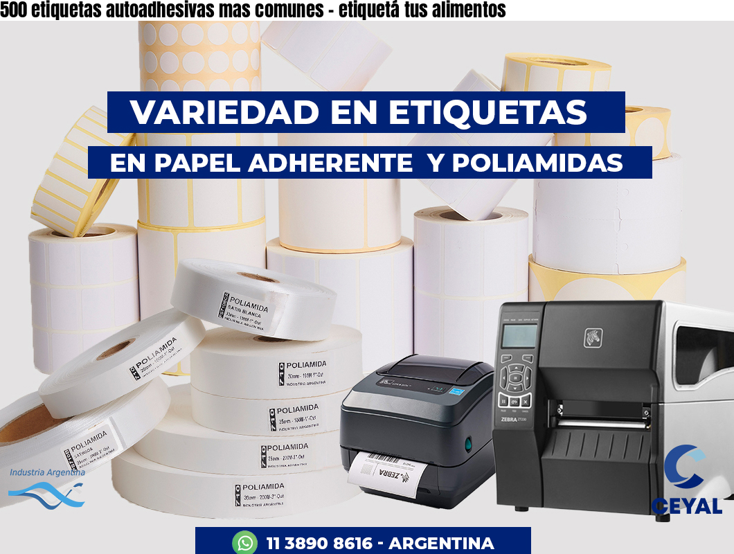 500 etiquetas autoadhesivas mas comunes - etiquetá tus alimentos