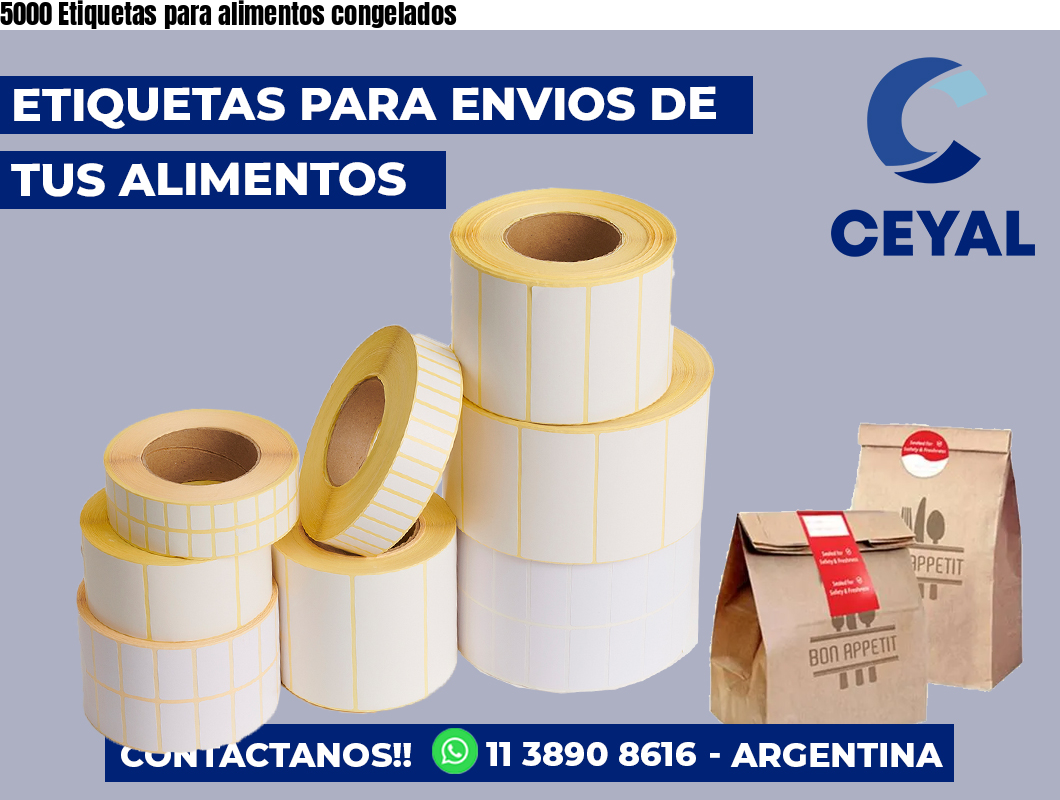5000 Etiquetas para alimentos congelados