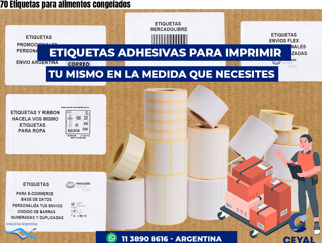 70 Etiquetas para alimentos congelados