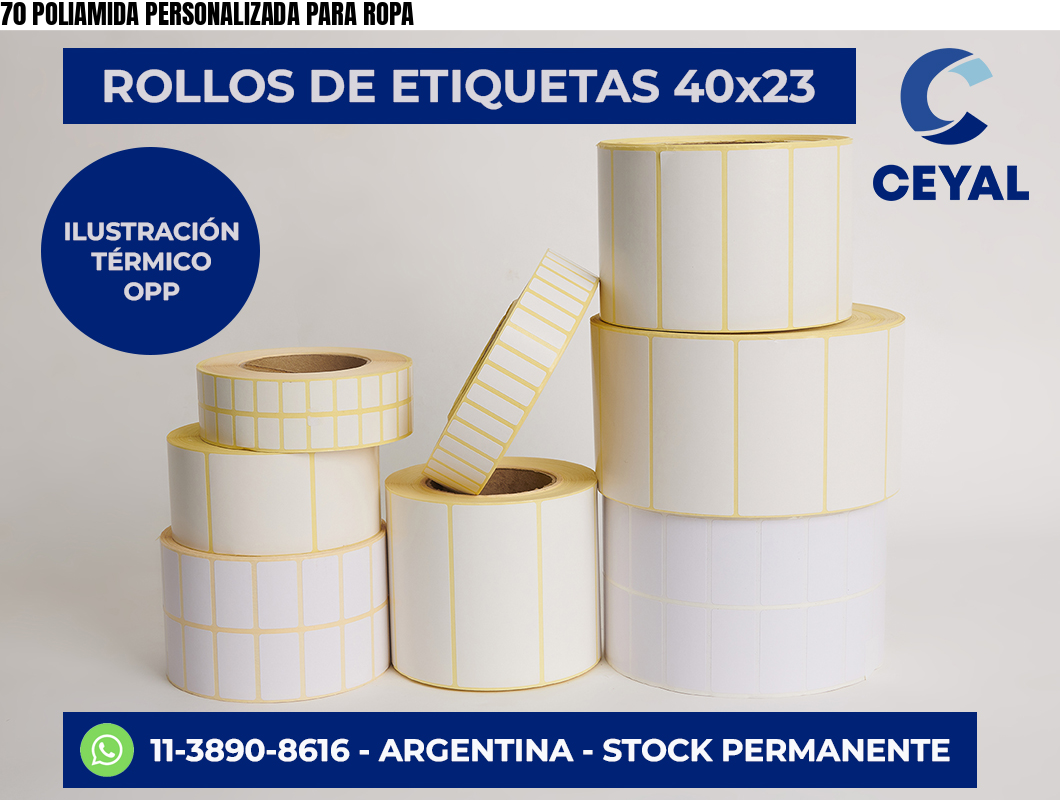 70 POLIAMIDA PERSONALIZADA PARA ROPA